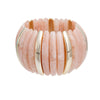 Bangle Marbled Light Pink Stretch Wide Bracelet