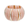 Bangle Marbled Light Pink Stretch Wide Bracelet