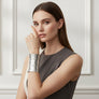 Long Cuff Silver Metal Elephant Embossed Bracelet