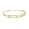 Bangle Sleek Classic Greek G Pave Gold Bracelet