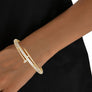 Bangle Sleek Iconic Love Luxe Pave Gold Bracelet