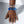 Bangle Transparent Blue Prism Wave Facet Bracelet