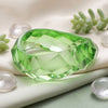 Bangle Transparent Green Prism Wave Facet Bracelet