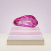 Bangle Transparent Pink Prism Wave Facet Bracelet