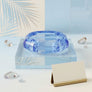 Bangle Transparent Blue Octagon Facet Bracelet