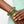 Bangle Transparent Green Octagon Facet Bracelet