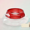 Bangle Transparent Red Octagon Facet Bracelet