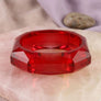 Bangle Transparent Red Octagon Facet Bracelet