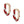 DST Vibrant Red Clear Twisted Hoop Earrings Women