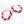 DST Vibrant Red Clear Twisted Hoop Earrings Women