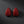 Stud Oversized Domed Teardrop Red Stone Earrings