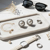 Stud Oversized Domed White Pearl Earrings