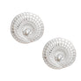 Stud Seashell Swirl Large Silver Metal Earrings