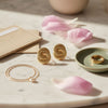 Stud Oversized Gold Twisted Spiral Earrings