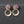 Drop Pale Pink Rose Felt Petal Ribbed Ring Earrings