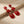 Dangle Vintage Red Resin Anchor Link Earrings