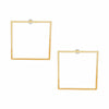 Stud Modern Gold Large Polished Square Earrings