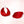 Hoop Red Wide Stacked Metal Earrings for Women