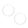 Hoop Sleek Silver Graduated Design Earrings Women