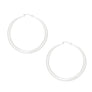 Hoop Sleek Silver Graduated Design Earrings Women