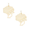Fish Hook Curly Haired Goddess Filigree Earrings