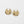 Huggie Gold Puffy Disc Crescent Hoop Earrings