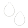 Hoop Etched Silver Teardrop Reinvented Earrings