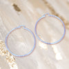 Hoop Classic 3 in Square Cut Silver Earrings Women
