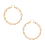 Hoop Gold Twisted Greek Key Earrings for Women