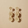Dangle Linked Gold Disc and Gold Ring Earrings
