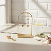 Dangle Gold Linked Mesh Ball Long Drop Earrings