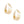 Hoop Contoured Gold Twisted U Shape Earrings