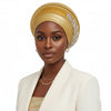 Instant Gele Gold Dazzling Structured Headwrap