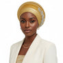 Instant Gele Gold Dazzling Structured Headwrap