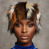 Hat Luxe Faux Fur Multi Color Kubanka Winter Cap