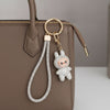 Rhinestone Phone Wrist Strap Clear Labubu Keychain