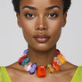 Toggle Chunky Transparent Multicolor Bead Necklace