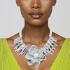 Collar Gray Exotic Goddess Floral Necklace