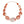 Collar Orange Marbled Chunky Oval Bead Necklace