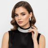 Choker Lucky 7 Silver Stacked Crystal Necklace