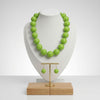 Mod Style Lime Green Chunky Bead Necklace