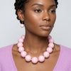 Mod Style Pretty Pink Chunky Bead Necklace