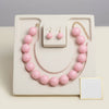 Mod Style Pretty Pink Chunky Bead Necklace