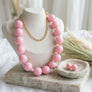 Mod Style Pretty Pink Chunky Bead Necklace