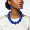 Mod Style Royal Blue Chunky Bead Necklace