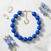 Mod Style Royal Blue Chunky Bead Necklace