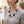 Mod Style Tricolor Black Tone Chunky Bead Necklace