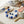 Mod Style Two Tone Blue White Chunky Bead Necklace