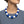 Mod Style Two Tone Blue White Chunky Bead Necklace