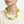 Mod Style Tricolor Green Tone Chunky Bead Necklace
